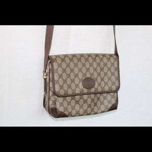 Vintage Authentic Gucci Supreme Mini Messenger Bag